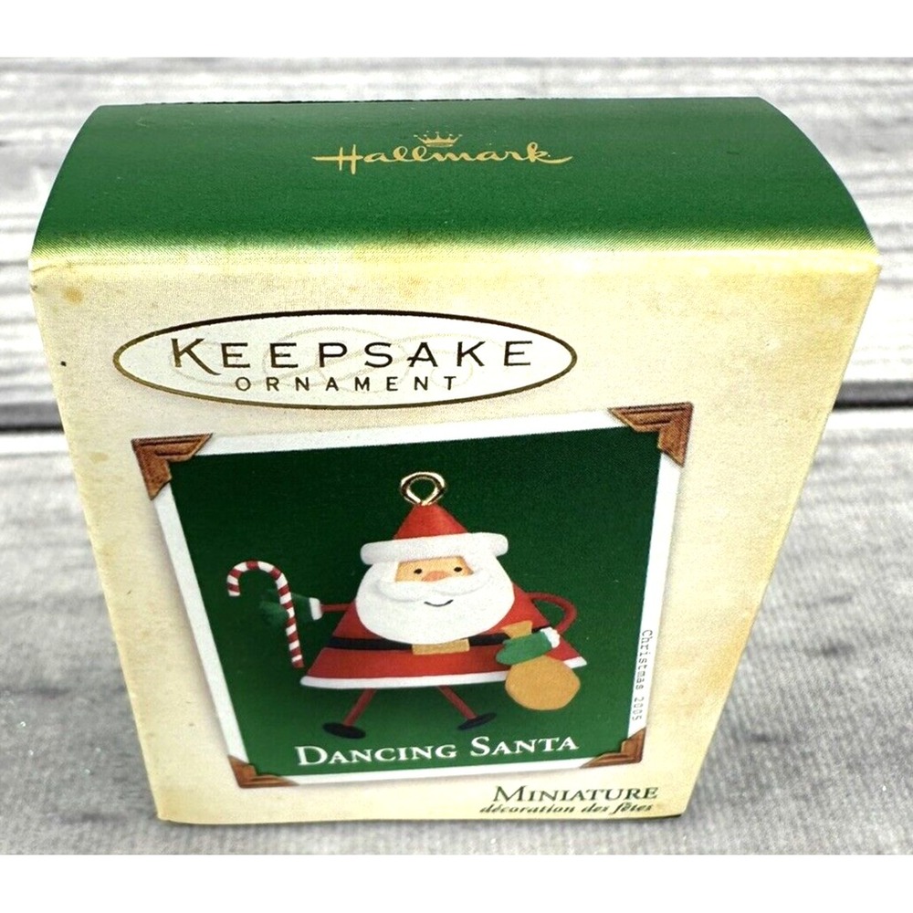 HALLMARK KEEPSAKE‎ 2005 MINIATURE CHRISTMAS ORNAMENT DANCING SANTA